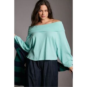 Anthropologie Pilcro Long-Sleeve Slouchy Cowl-Neck Top NWT SZ 1X